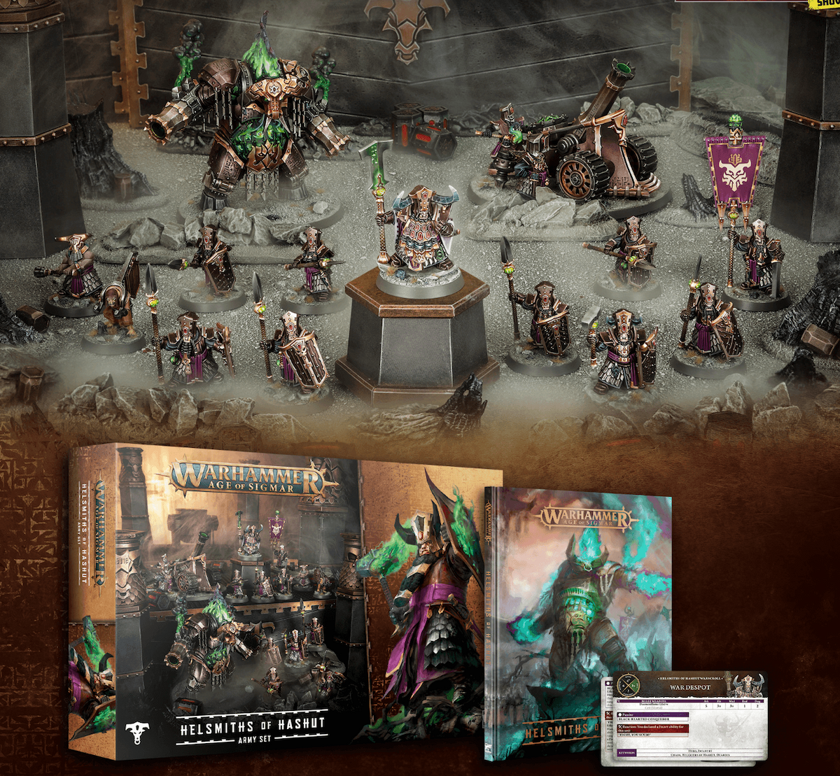 Warhammer – Helsmiths Of Hashut – Deathshrieker Rocket Battery – Kit Plastique 50 Pièces – 100mm