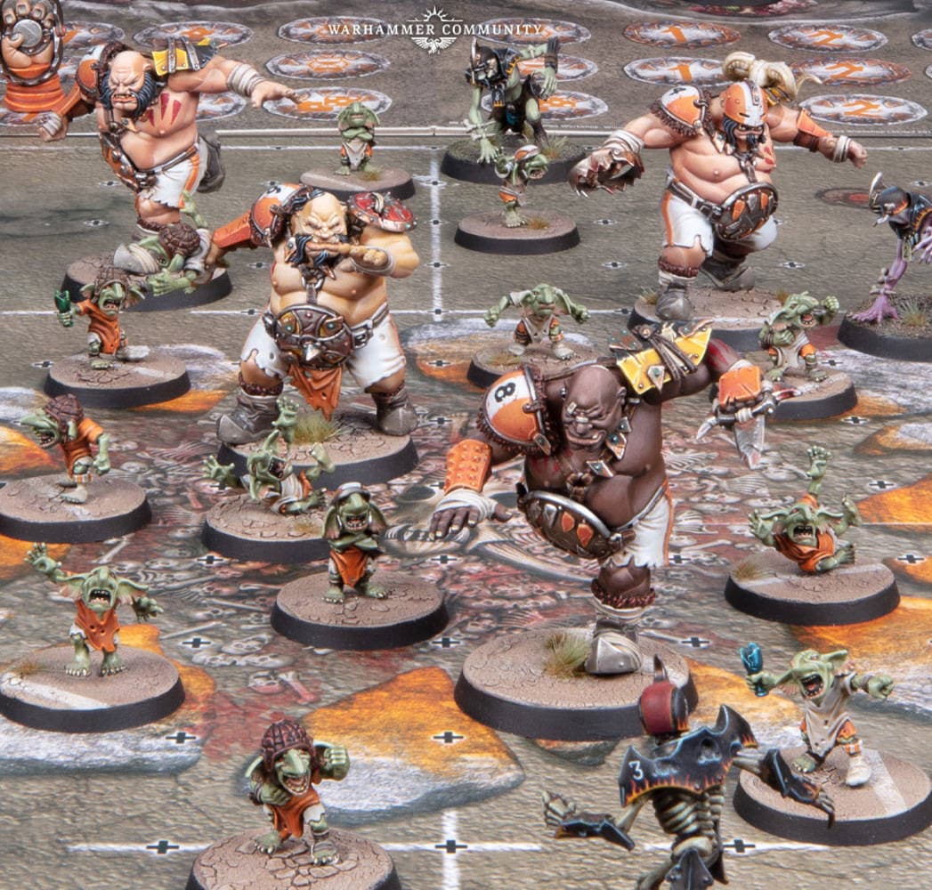 Blood Bowl - Team Ogre Fire Mountain Gut Busters - Figurines Jeu De Stratégie Fantasy Games Workshop